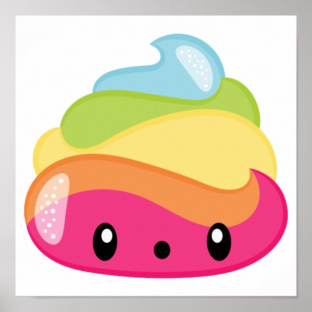 Poster Emoji Raimbow Poop ! (Devant)