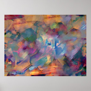 Poster Émotions contradictoires - peinture d'art abstrait