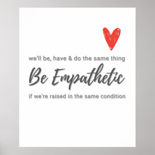 Poster Empathie - Soyez empathique