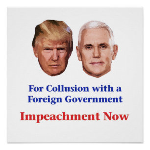 Poster Empêcher Trump et Pence d'une collusion