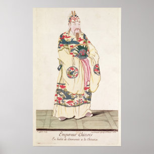 Poster Empereur chinois en costume de cérémonie