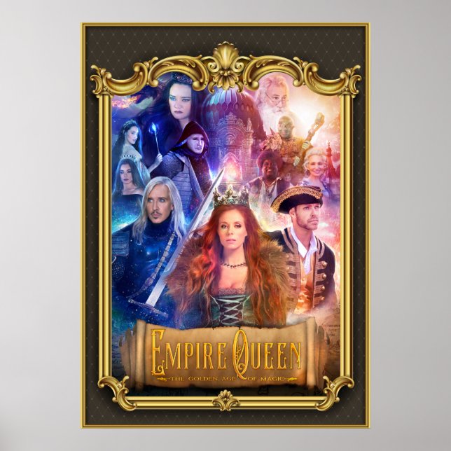 Poster Empire Queen : L'Âge D'Or De La Magie Gold Frame (Devant)