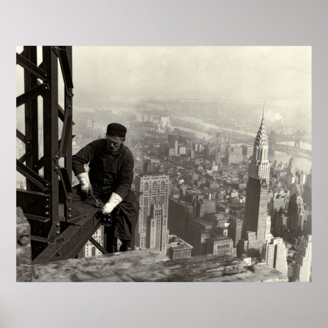 POSTER EMPIRE STATE BLDG IRON WORKER 1930 (Devant)
