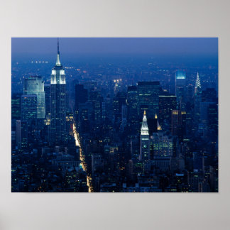 Poster Empire State Building la nuit