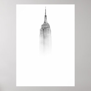 POSTER EMPIRE STATE BUILING SKETCH