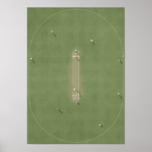 Poster Emplacement de cricket illustré ci-dessus