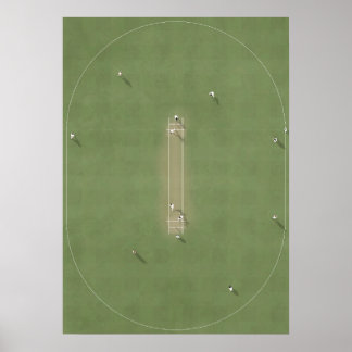 Poster Emplacement de cricket illustré ci-dessus