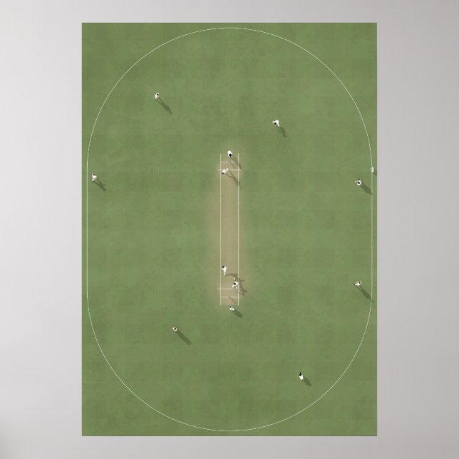 Poster Emplacement de cricket illustré ci-dessus (Devant)