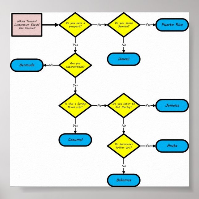Poster Emplacement tropical - Diagramme de flux (Devant)