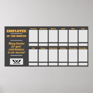 Poster Employé de couleur personnalisé de l'affichage pho