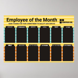 Poster Employé de couleur personnalisé de l'affichage pho