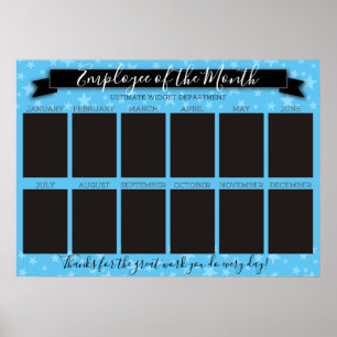 Poster Employé de couleur personnalisé de l'affichage pho
