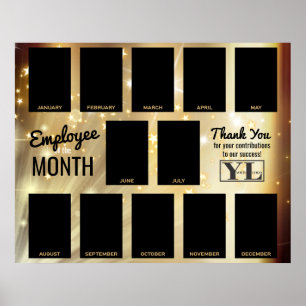 Poster Employé de la photo étoile d'or de la reconnaissan