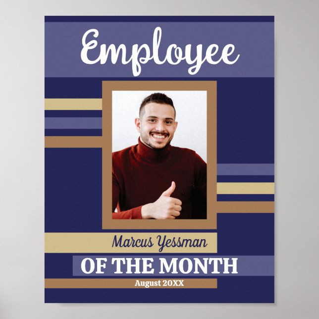 Poster Employé de l'affichage de photos couleur personnal (Devant)