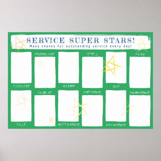 Poster Employé de l'affichage photo de la reconnaissance  (Devant)