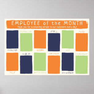 Poster Employé de l'affichage photo de la reconnaissance 