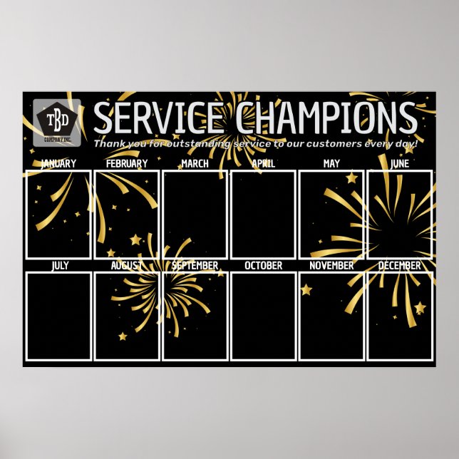 Poster Employé de l'affichage photo Fireworks du mois (Devant)