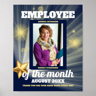 Poster Employé de l'étoile d'or de l'affichage du mois