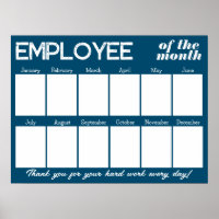 Employé de photo couleur personnalisée du mois aff