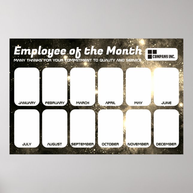 Poster employé du mois 4x6 photo reconnaissance displa (Devant)