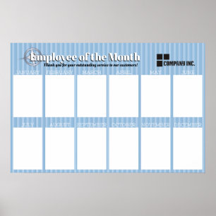 Poster employé du mois affichage pour les photos 4x6