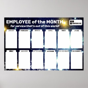 Poster employé du mois affichage pour les photos 4x6