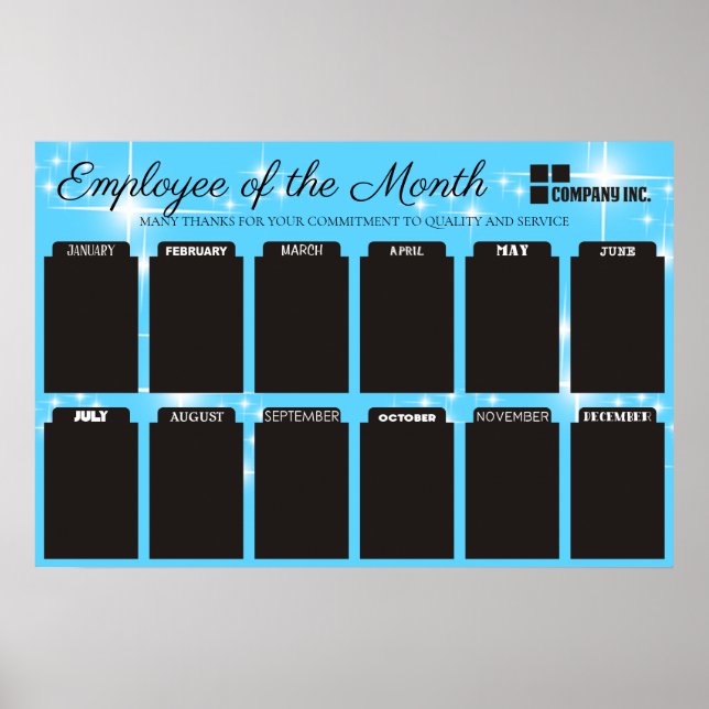 Poster employé du mois affichage pour les photos 4x6 (Devant)