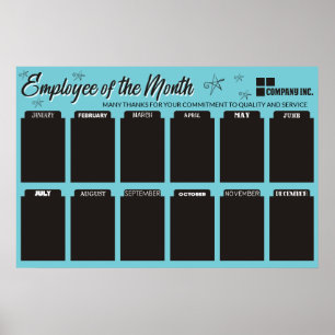 Poster employé du mois affichage pour les photos 4x6