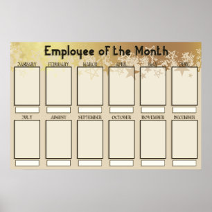 Poster employé du mois affichage pour les photos 4x6