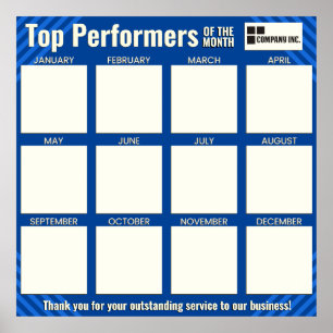 Poster employé haut-performer du mois affichage photo