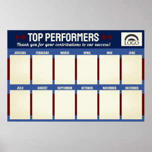 Poster Employé le plus performant du mois de l'affichage 