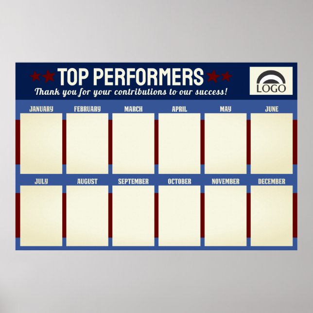 Poster Employé le plus performant du mois de l'affichage  (Devant)