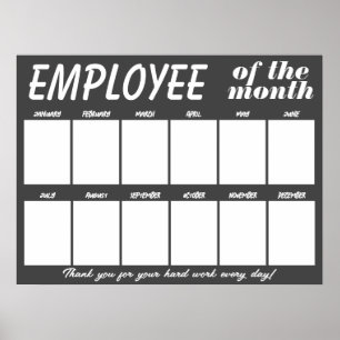 Poster Employé photo couleur personnalisée de l'affichage