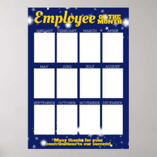 Poster Employé photo couleur personnalisée de l'affichage