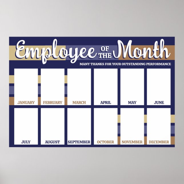 Poster Employé photo couleur personnalisée de l'affichage (Devant)