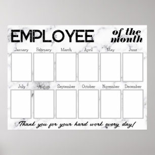 Poster Employé photo en marbre personnalisé de l'affichag