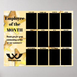 Poster employé vedette du mois affichage photo