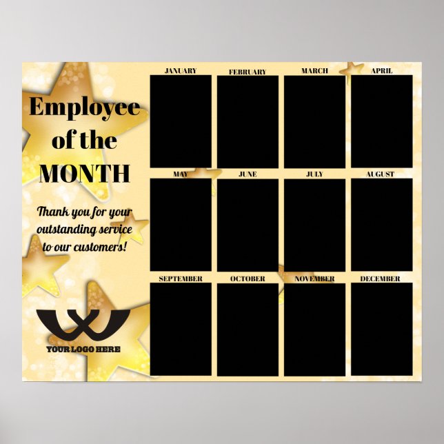 Poster employé vedette du mois affichage photo (Devant)