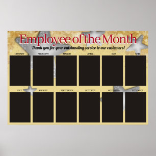 Poster employé vedette du mois affichage photo