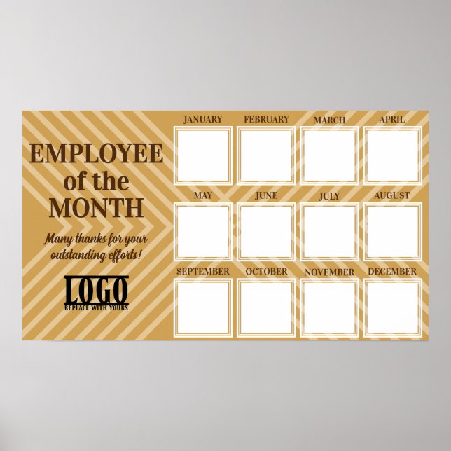Poster employee of the month 4x4 photo recognition displa (Devant)