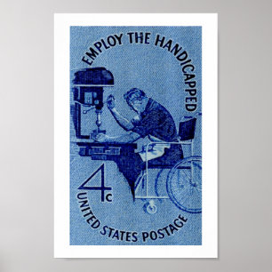 Poster Employez les handicapés physiques
