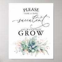Emporter un bébé succulent - Panneau Baby shower v