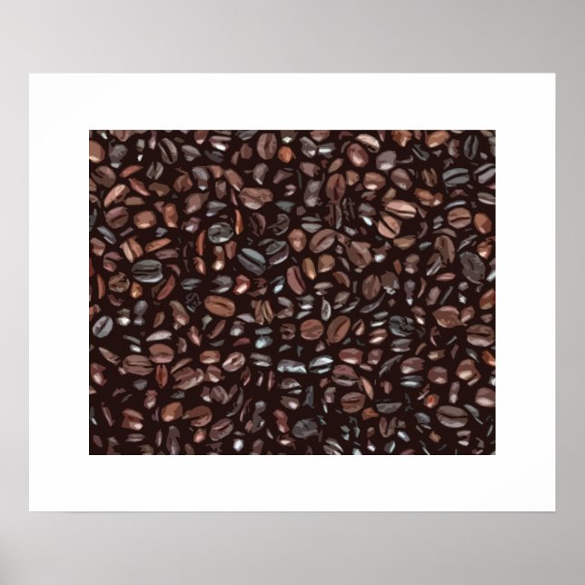 Poster Empreinte de café décorative (Devant)