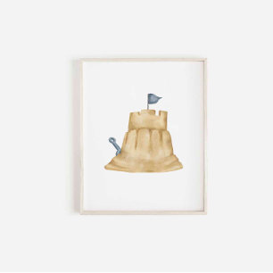 Poster Empreinte de château de sable