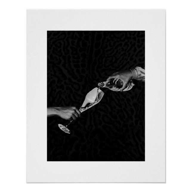 Poster Empreinte de léopard chic (Devant)