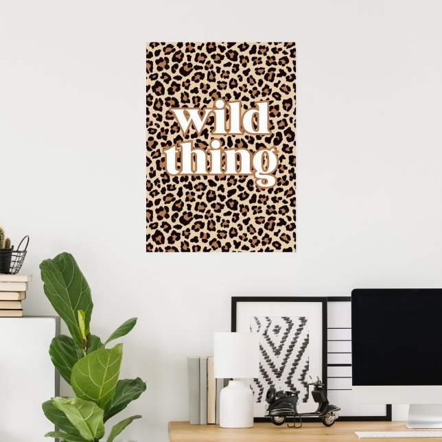Poster Empreinte de léopard de Wild Thing (Bureau à domicile)