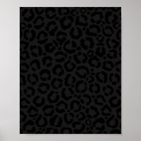 Empreinte de léopard noir minimal moderne