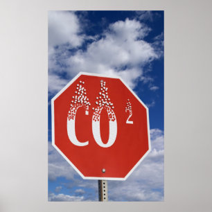 Poster Empreinte de pas de carbone d'AFFICHE