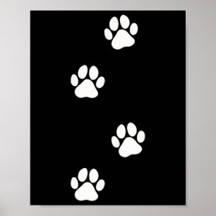 Poster Empreinte de patte chien chat animal de compagnie