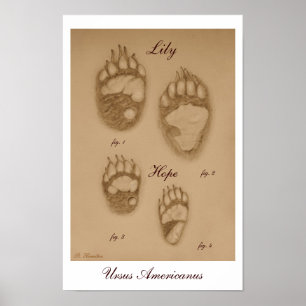 Poster Empreinte de patte Lily et Hope
